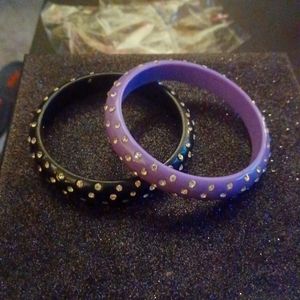 2 righnstone bangle bracelets